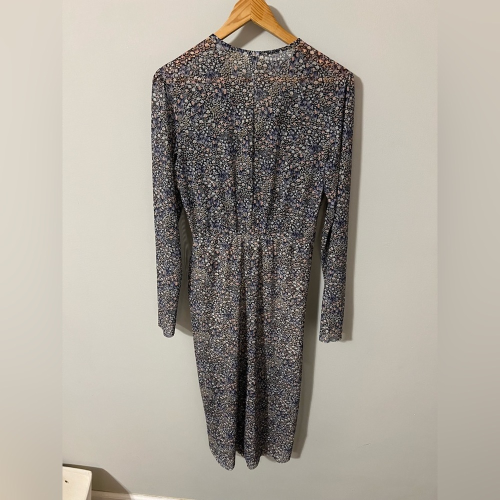 & OTHER STORIES Sheer Floral Midi Ruffle Dress Size 10 - Picture 13 of 13